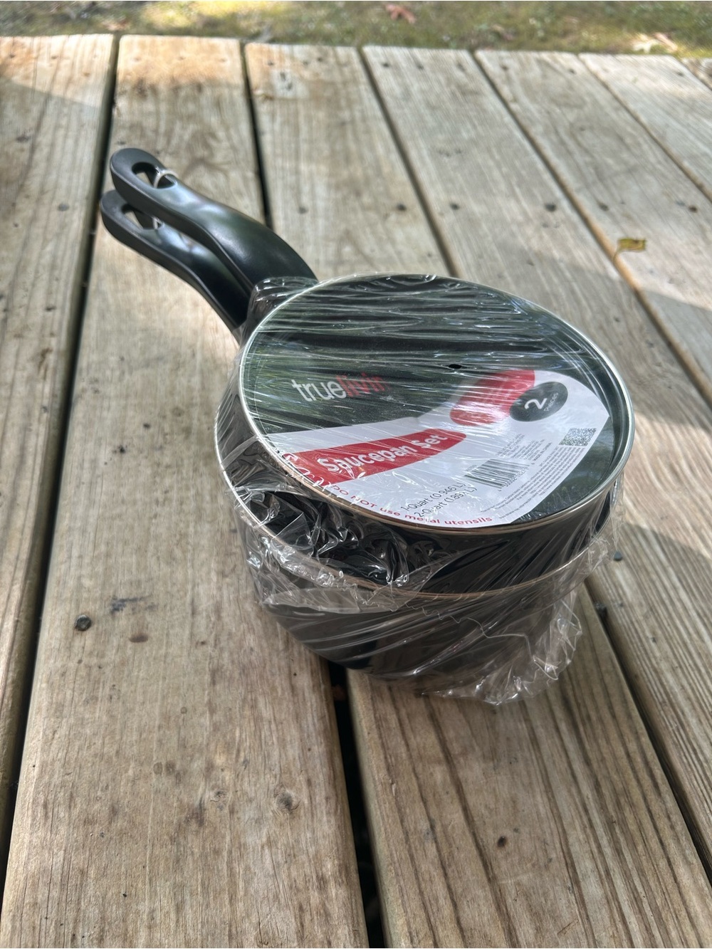 Black 2-Piece Saucepan Set - Nonstick Saucepan
